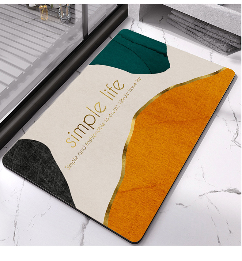 浴室地垫门口硅藻泥吸水防滑脚垫卫生间厕所入户门地垫家用垫子详情18