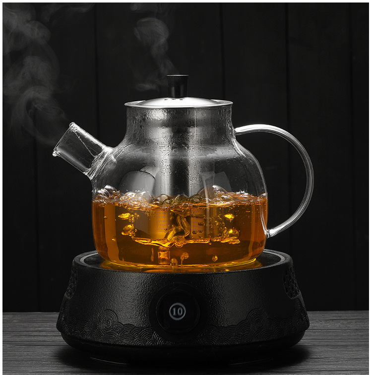 家用透明玻璃茶壶不锈钢过滤茶水分离花茶泡茶壶电陶炉烧水煮茶器详情15
