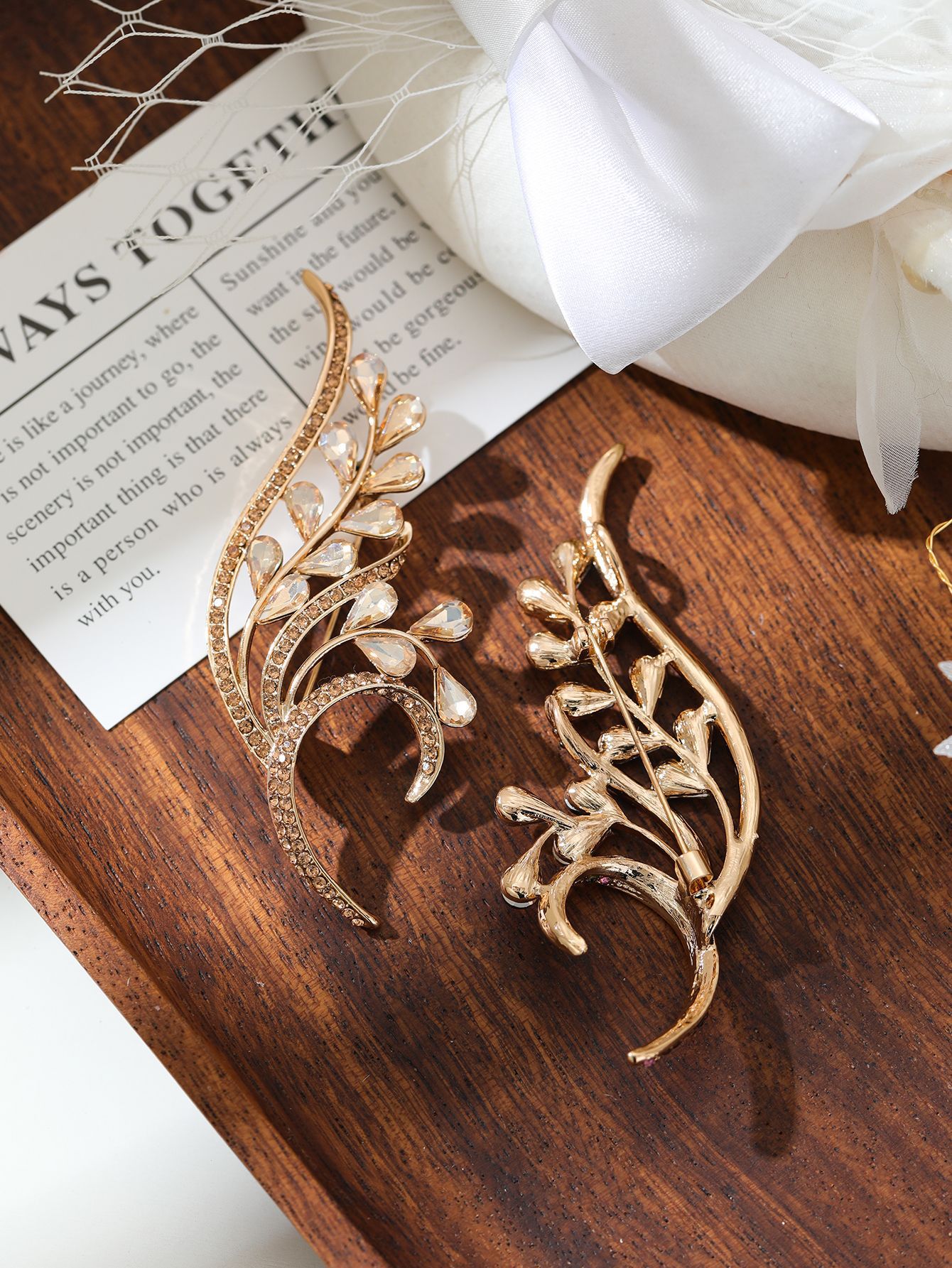 麦穗胸针优雅西装别针防走光胸花韩版水钻复古气质礼服外套领针详情3