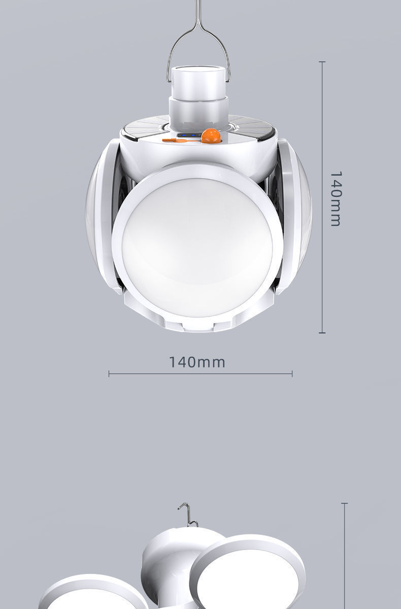 Solar charging bulb, emergency power outage, night market stall, household LED ultra-bright energy-saving foldable football lamp A pic 17