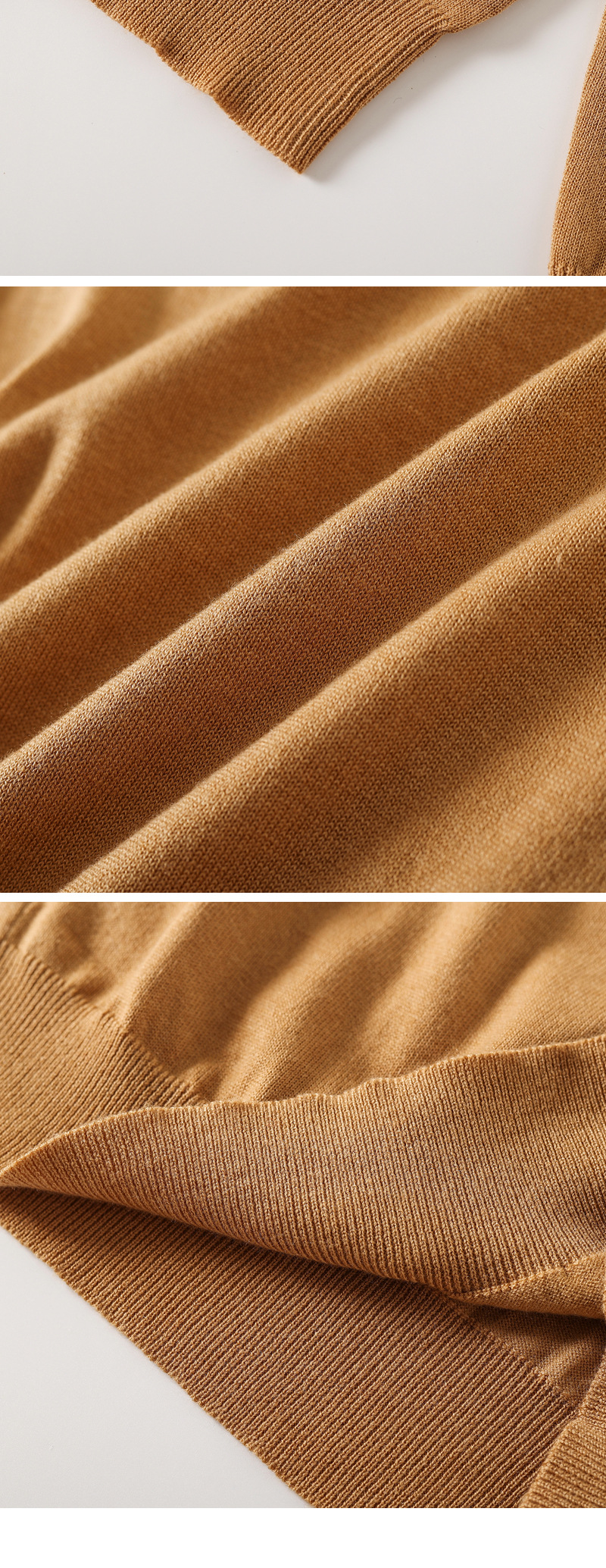 A high-quality ultra-fine mercerized wool base layer, paired with an autumn and winter round-neck knitted top and a thin pink sweater for women pic 7