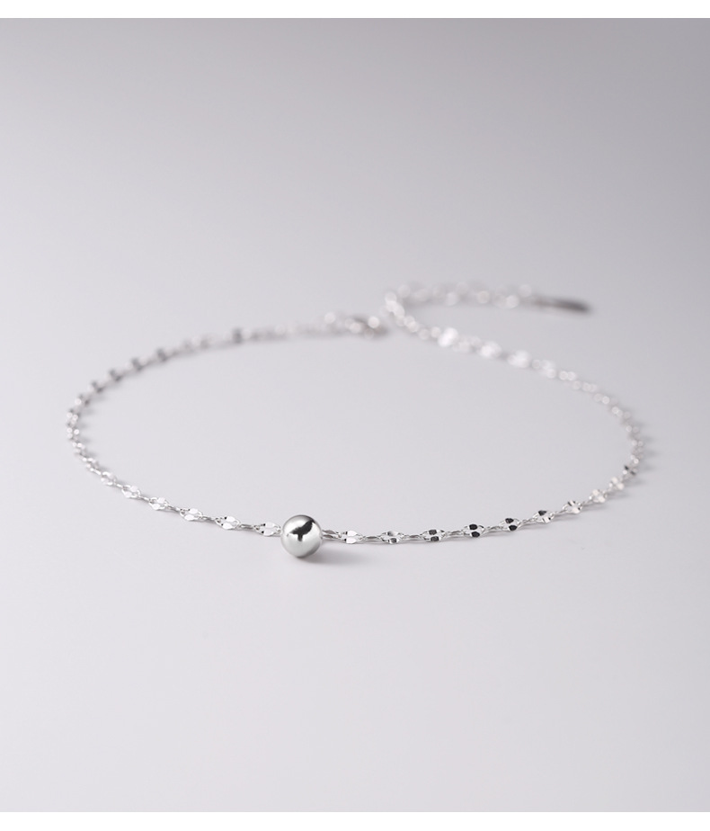 925纯银圆珠豆豆脚链女简约2023年新款轻奢时尚足饰夏季饰品F4216详情14