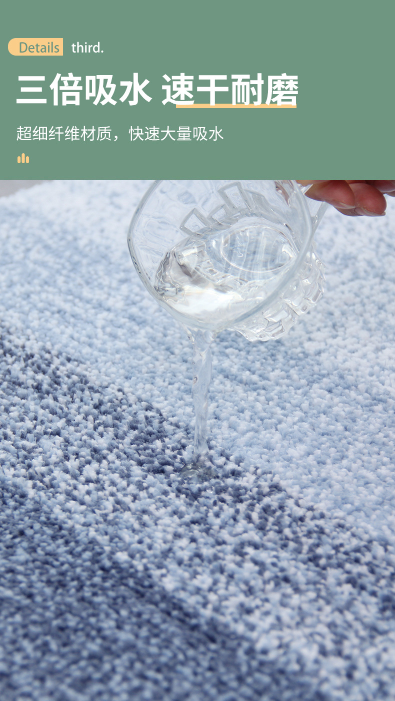 Modern and simple carpet floor MATS for home use, anti-slip and water-absorbing floor MATS for bathrooms and toilets, indoor entrance door floor MATS, cross-border export, cross-border super-fine fiber kitchen two-piece set floor MATS, foot MATS, entrance balcony carpets, long strips, anti-slip and oil-absorbing pic 14