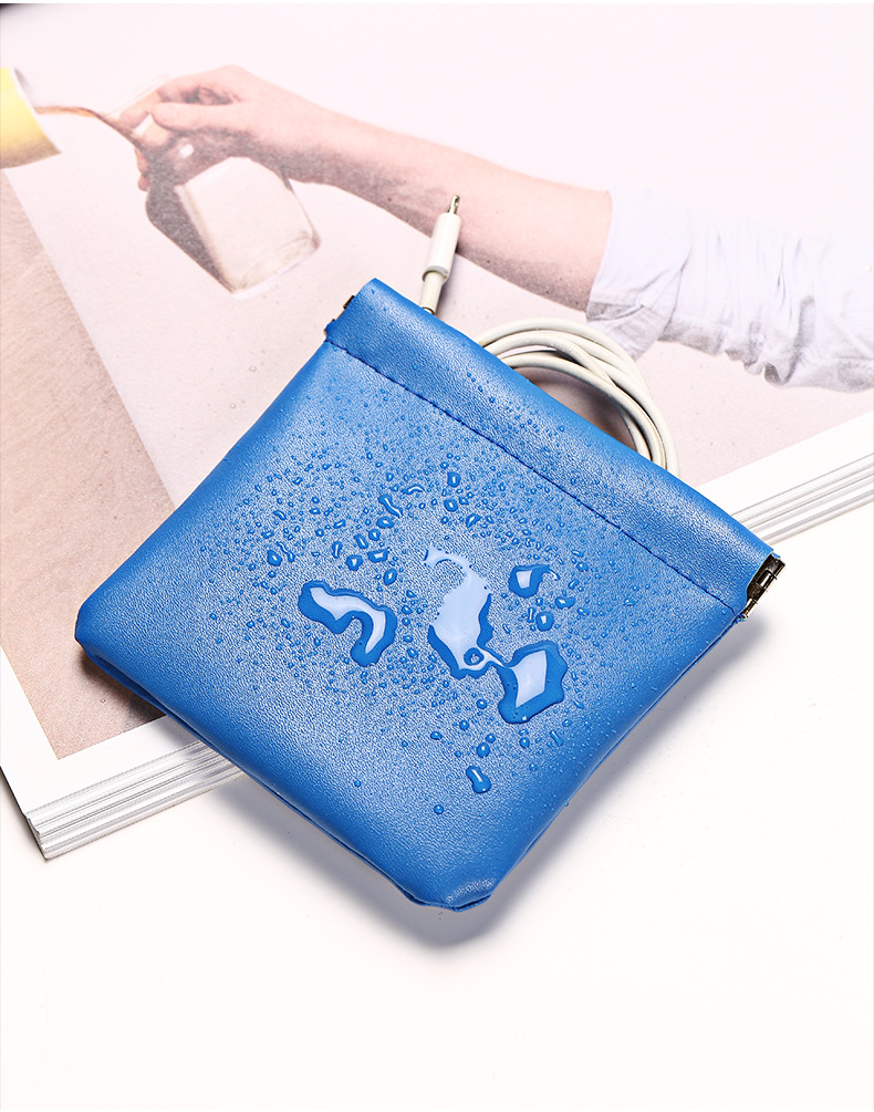 弹片收纳包自动束口袋口红化妆零钱包卫生巾小号数码耳机数据线详情16