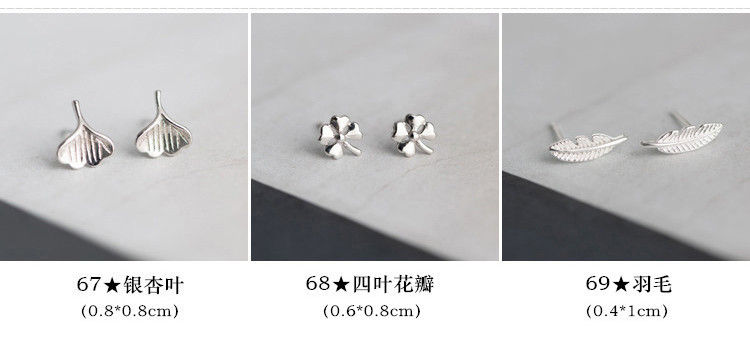 S925纯银韩国个性冷淡风小耳钉女简约创意气质学生百搭耳环耳饰品详情23