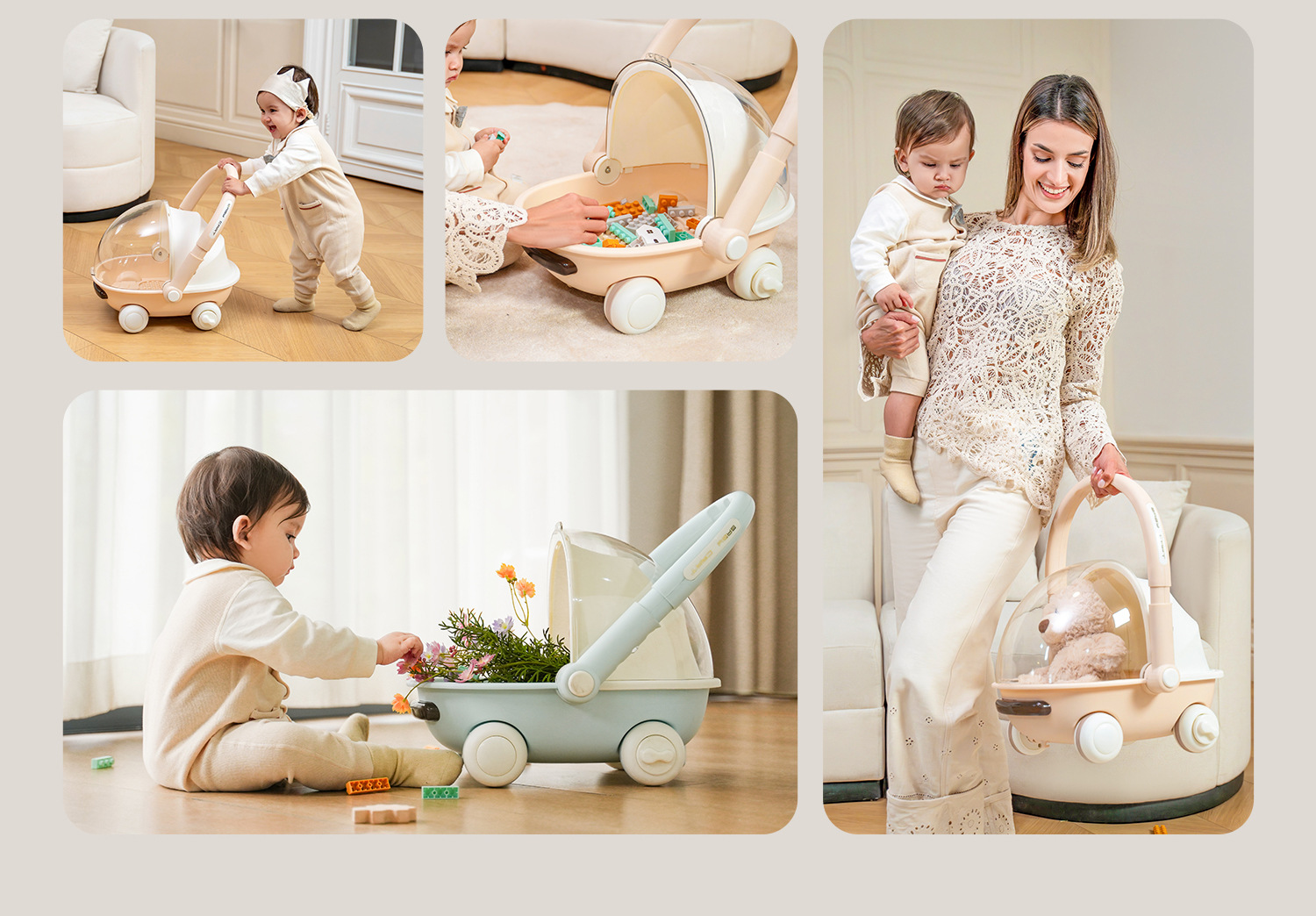 新款儿童学步车侧翻手推车多功能音乐益智积木创意可爱翻盖助步车详情8