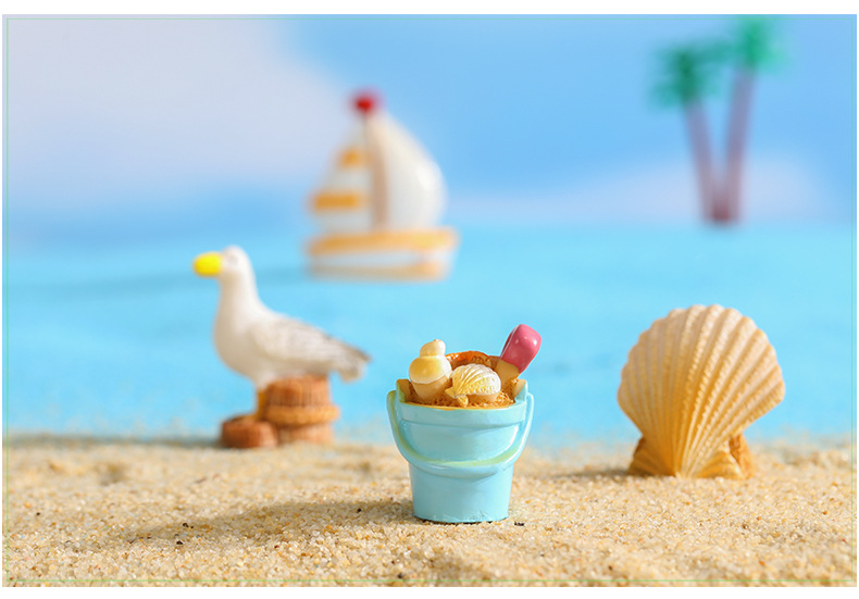 Micro-landscape design, surfboard, sailboat, seashells, seabirds, decorative accessories, ocean, beach and seaside series of small ornaments pic 39