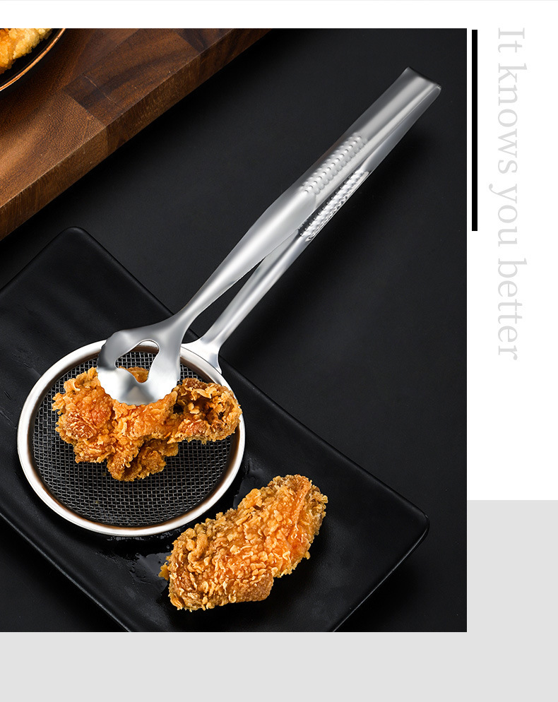 煎炸防烫夹滤油夹捞油勺沥油食物夹不锈钢油炸食品捞豆腐粉油滤网详情7