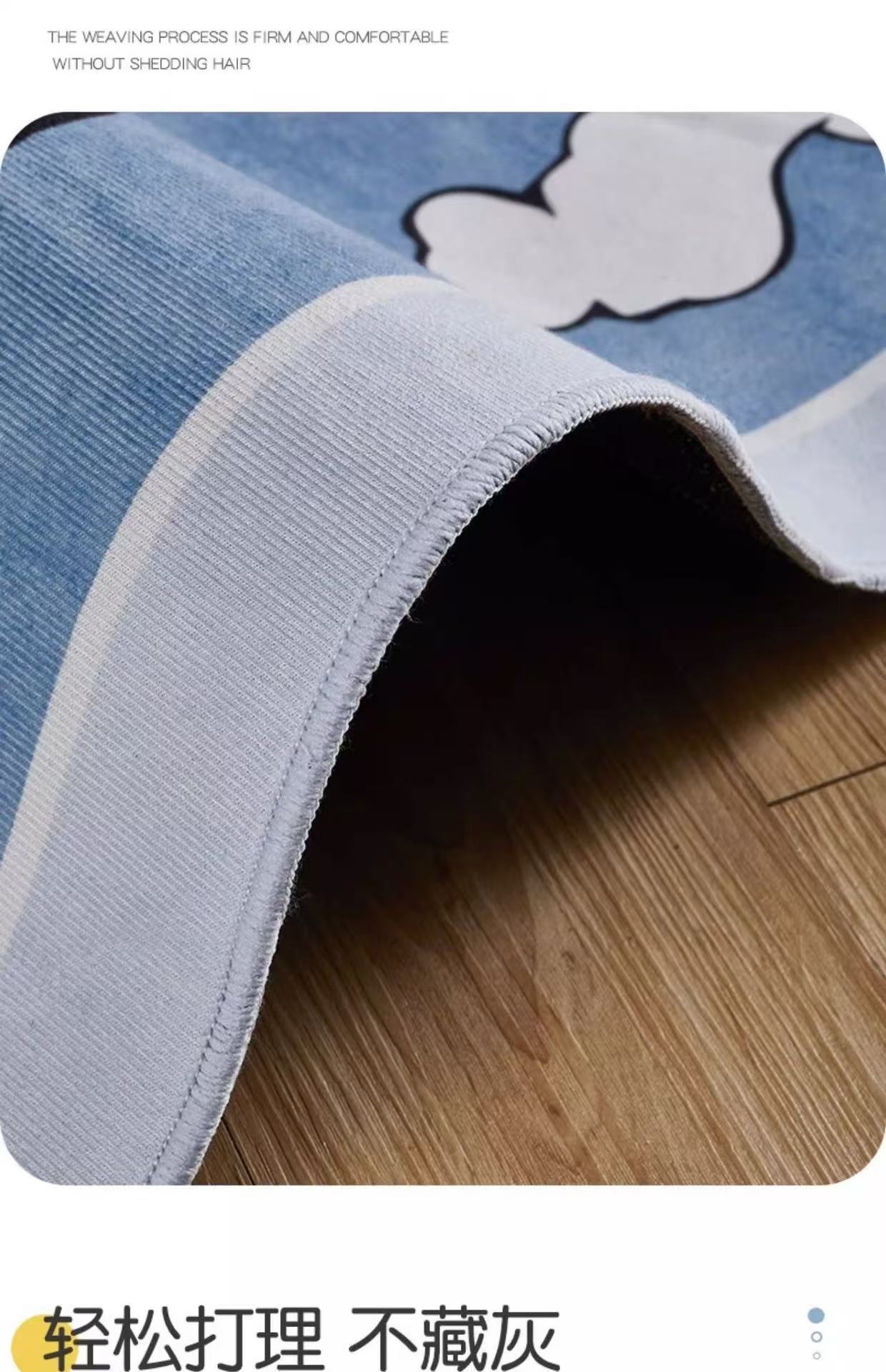 儿童地毯阅读区电脑椅子防滑地垫书房书桌学习桌客厅卧室床边垫子跨境出口毛绒地毯卧室拼接方块加厚地垫客厅大面积全铺轻奢床边毯详情10