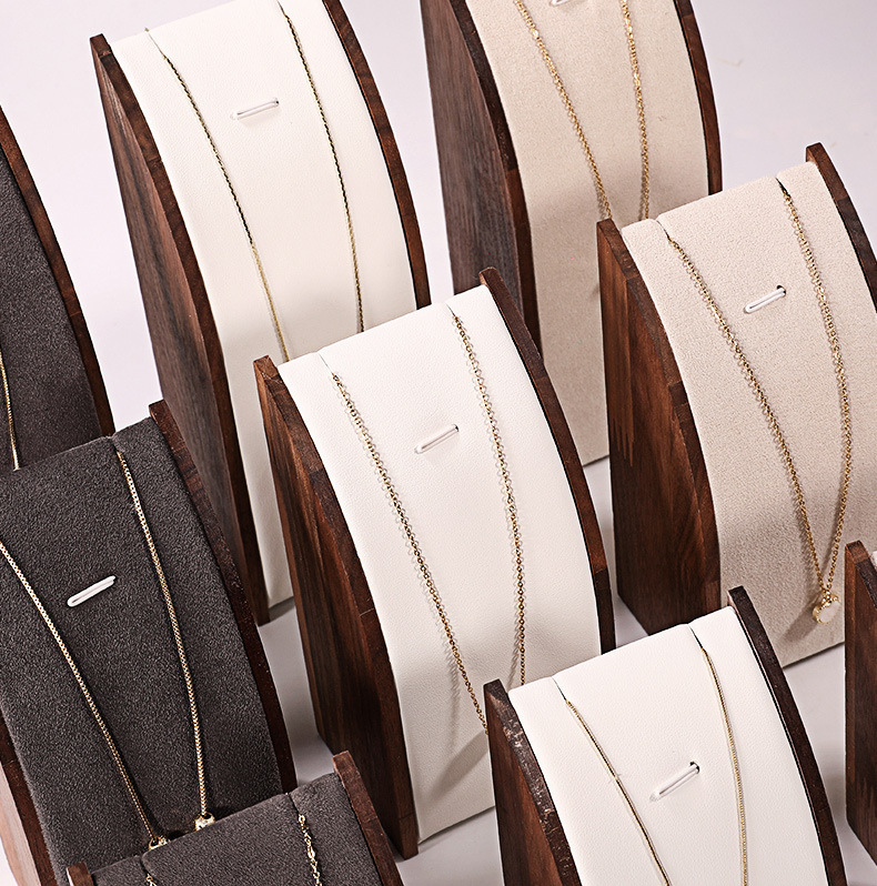 新款首饰展示架实木饰品架展示柜摆件项链戒指架子珠宝展示道具详情11