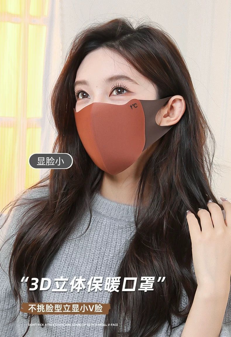 高颜值无痕冰丝防晒口罩女防紫外线薄透气全脸遮阳护眼角面罩夏季详情7