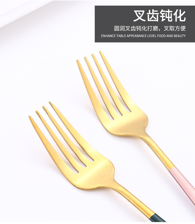 不锈钢餐具叉勺筷子三件套装葡萄牙学生餐具户外便携餐具印刷logo详情15