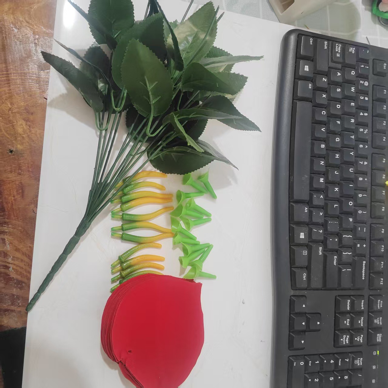 新款仿真12头绒布马蹄莲假花欧式家居客厅装饰室内外摆设绢花详情6