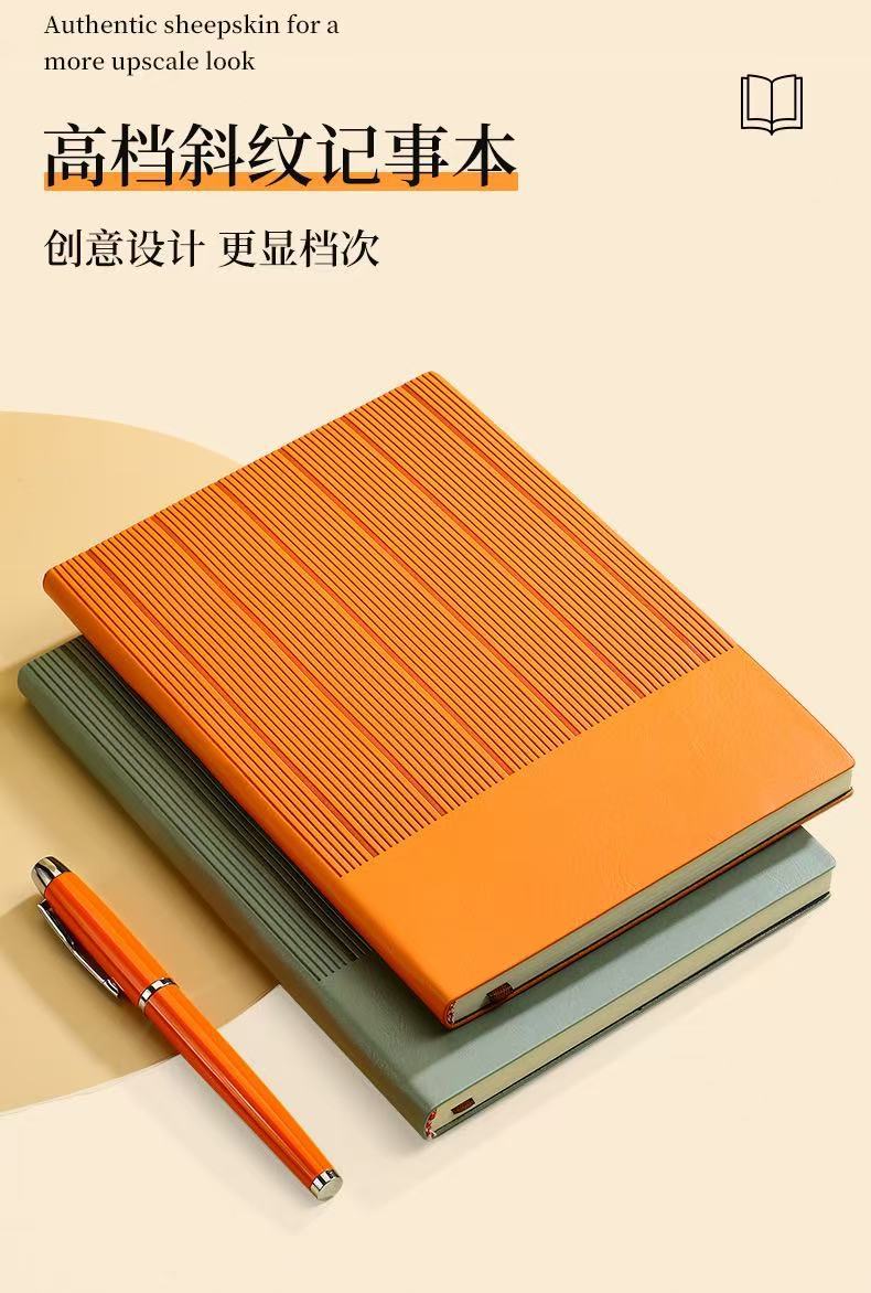 a5笔记本本子定制可印logo笔记日记本高档复古办公会议记录记事本详情6