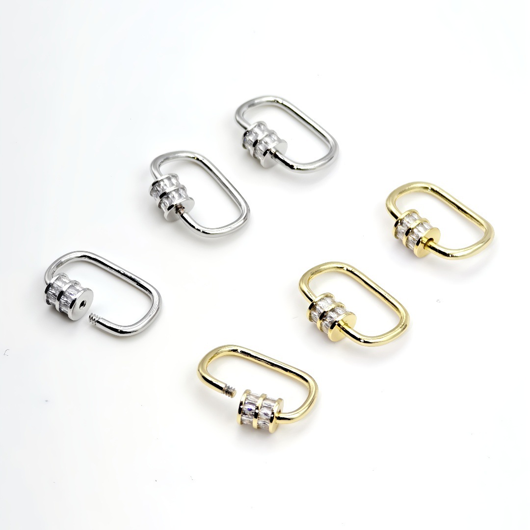 跨境外贸AAA高档锆石心形螺纹扣吊坠微镶铜电镀金多款单吊坠饰品详情11