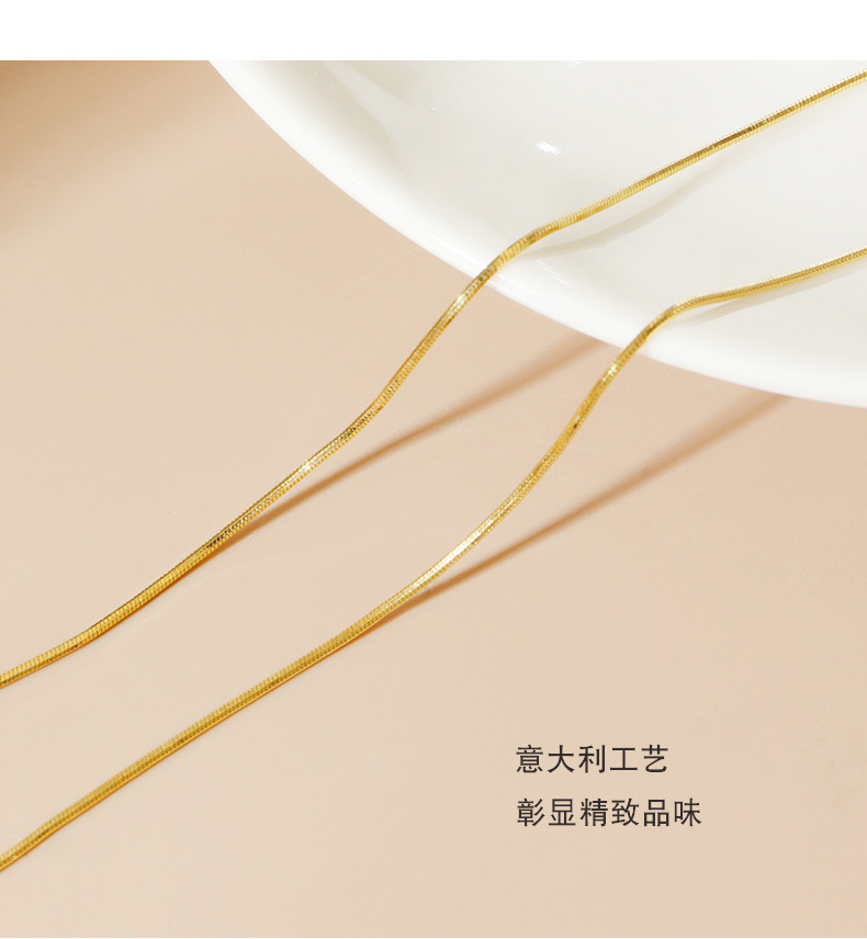 S925纯银项链配饰女银饰蛇骨链意大利轻奢高级感饰品跨境批发青岛详情12