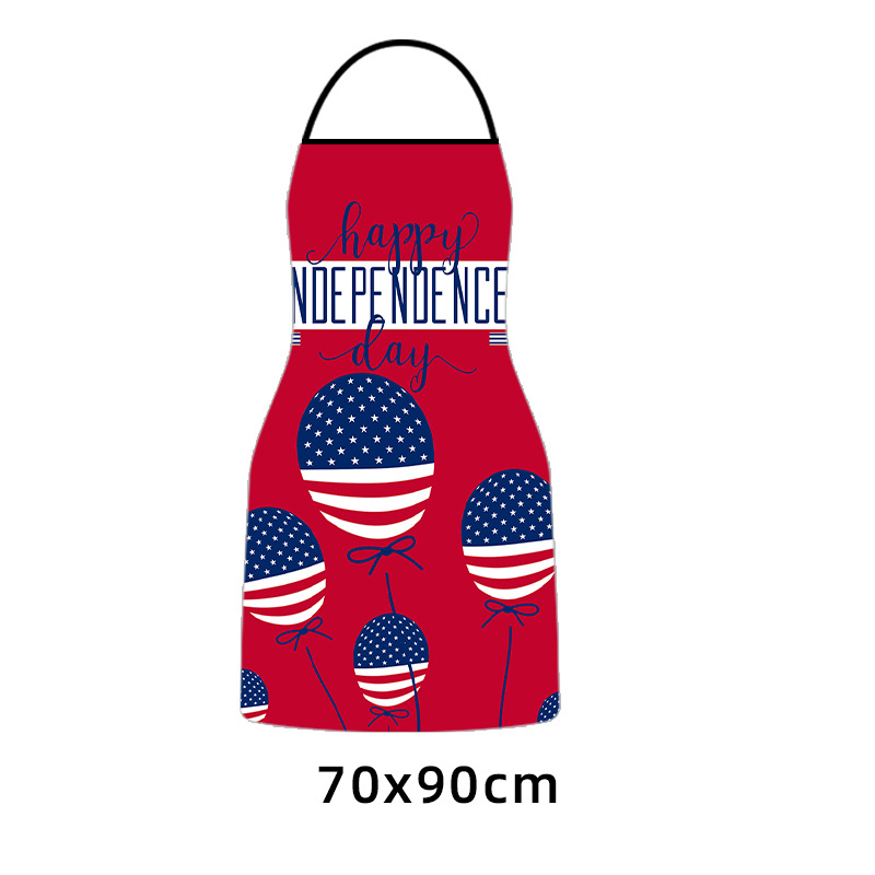 Cross-border Independence Day sleeveless apron, festival party supplies, painting training, kitchen print advertising apron wholesale pic 8
