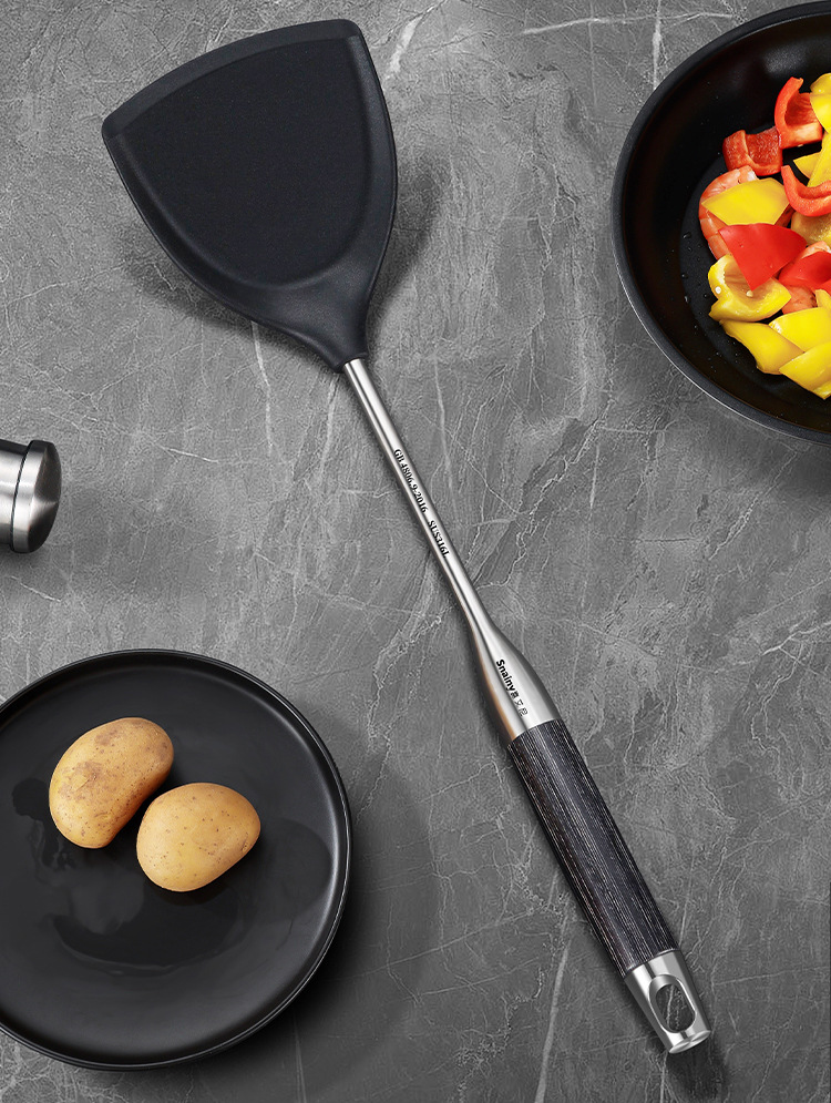 硅胶锅铲家用316食品级耐高温不粘锅防烫铲炒勺炒菜铲子套装详情2