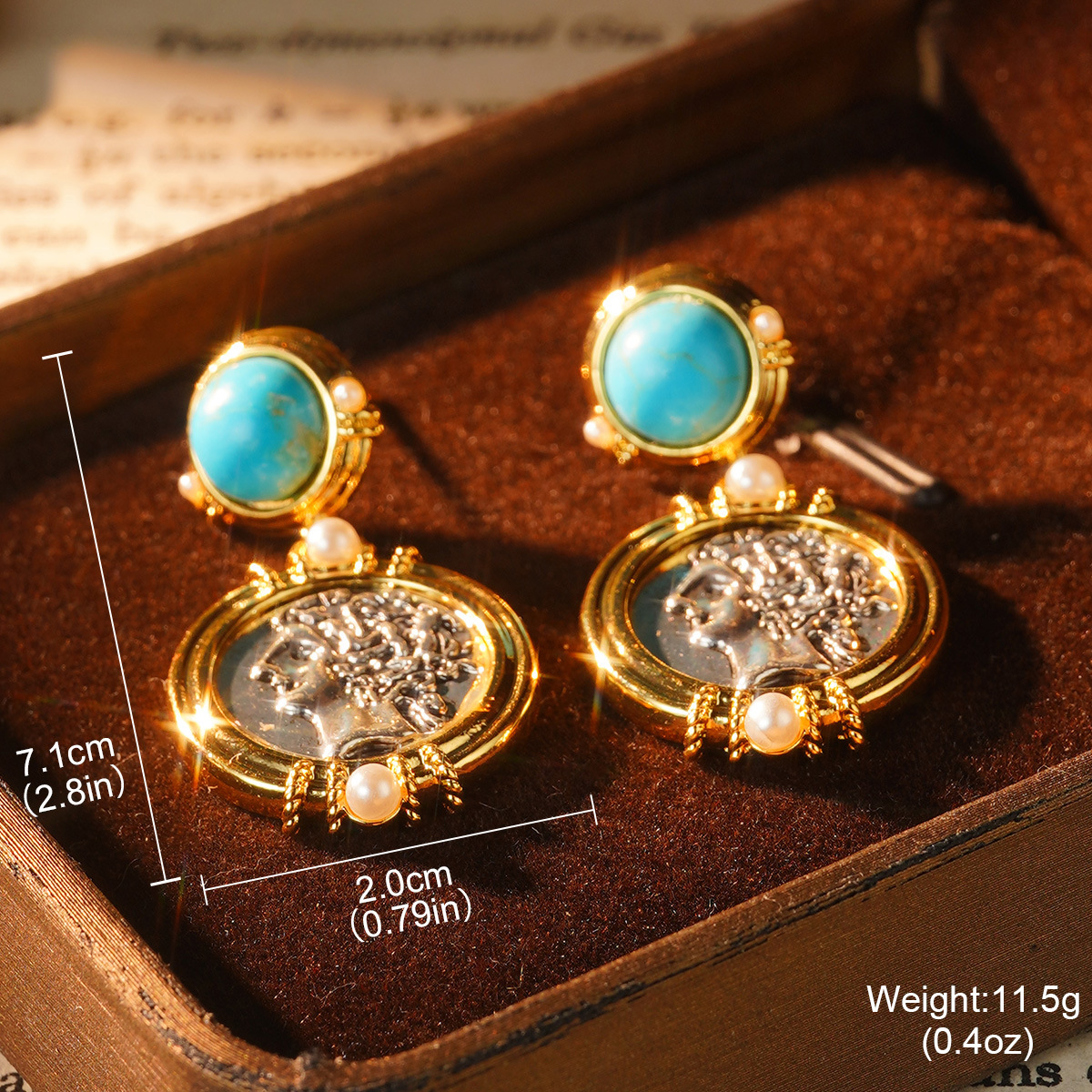 European and American retro fashion new stud earrings, trendy cross, vintage pearl natural stone earrings, elegant and personalized earrings pic 31