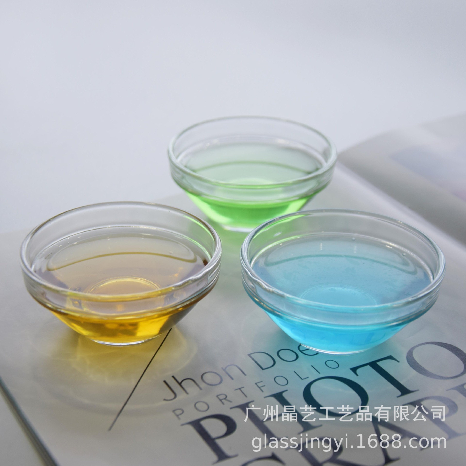 Wholesale bowl cakes, beauty salon essential oil bowls, transparent glass cups, wax small bowls, kitchen seasoning plates, soy sauce plates, vinegar plates pic 10
