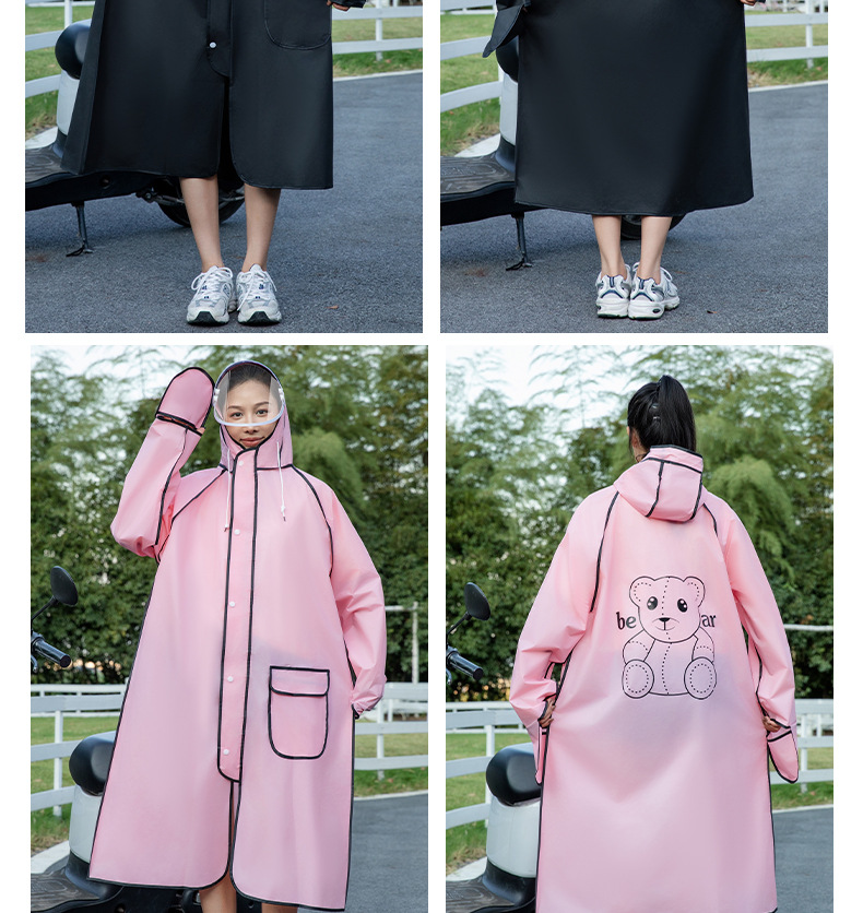 EVA雨衣长款全身防暴雨男女单人透明雨衣户外加厚加长电动车雨衣详情18