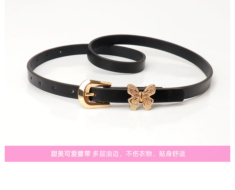 跨境甜美蝴蝶百搭简约ins女士腰带 潮流韩版连衣裙多巴胺女生皮带详情8