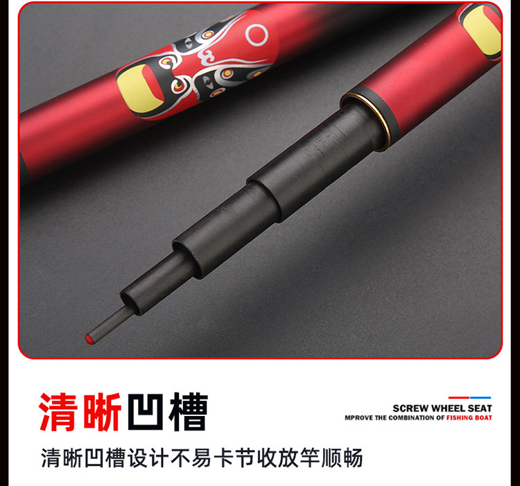Super hard fishing rod 8H black pit direct flight combat rod 19 adjustable long joint platform fishing rod 10H carbon fishing rod and fishing gear wholesale pic 11