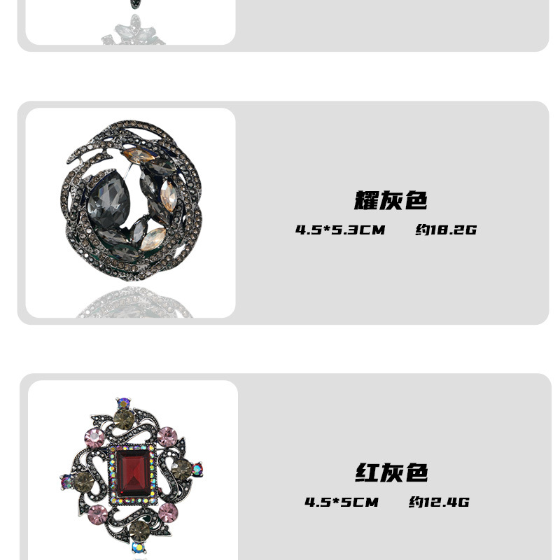 Elegant brooch, Bauhinia flower, high-gloss floral dress, diamond-encrusted, retro style and exquisite full diamond brooch dress decoration pic 8