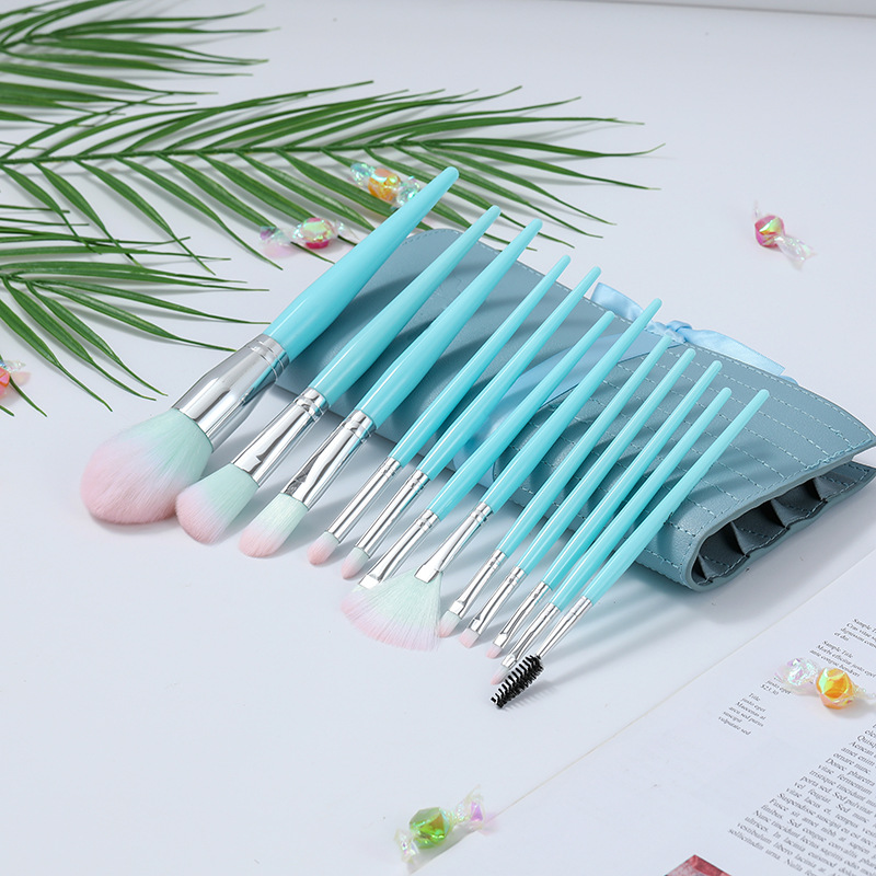网红蓝桥12支化妆刷眼影腮红粉底高光遮瑕全套超柔软美妆工具详情9