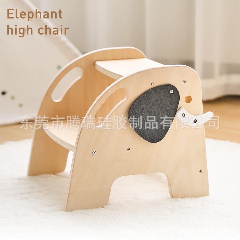 儿童木制大象登高椅宝宝洗手垫脚登高台阶家用防滑二步梯台小凳子详情20