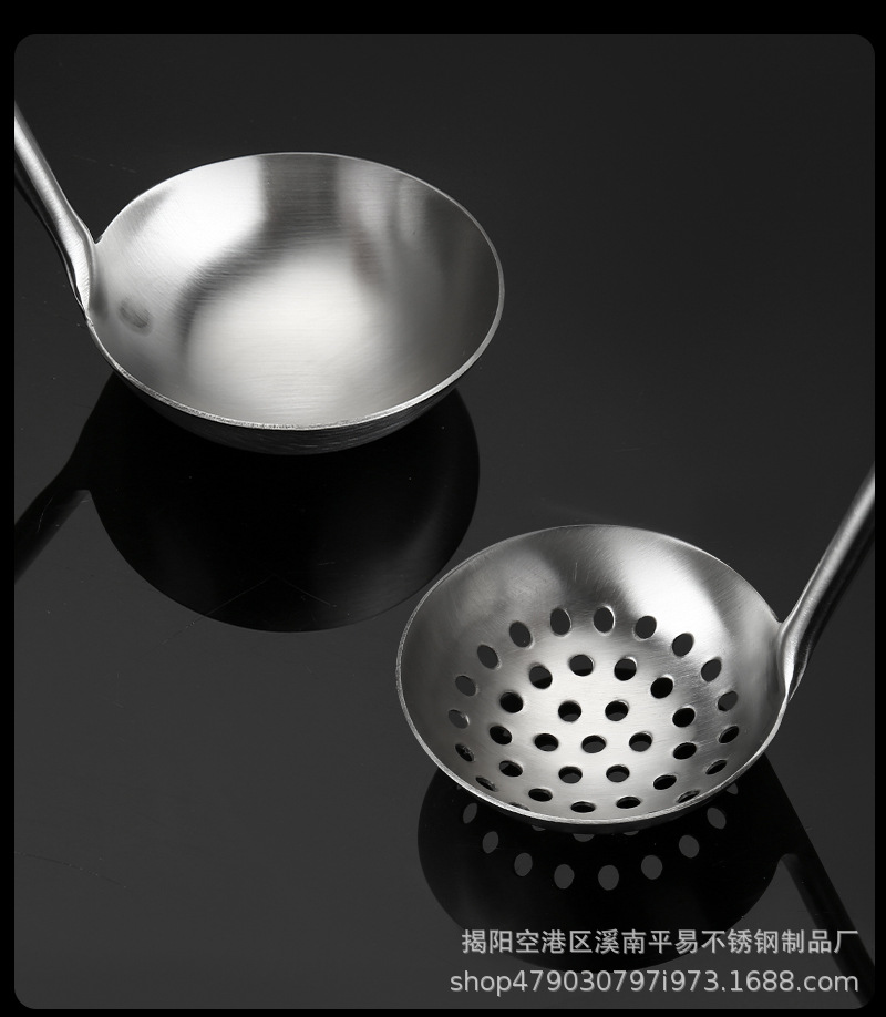 304不锈钢汤勺漏勺小号盛汤盛粥长柄勺子家用厨房火锅勺子过滤详情7