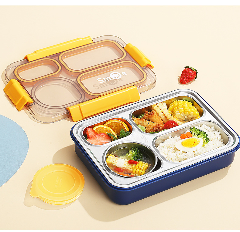 学生带饭饭盒不锈钢保温饭盒送饭专用独立分格密封防窜味午餐盒详情15