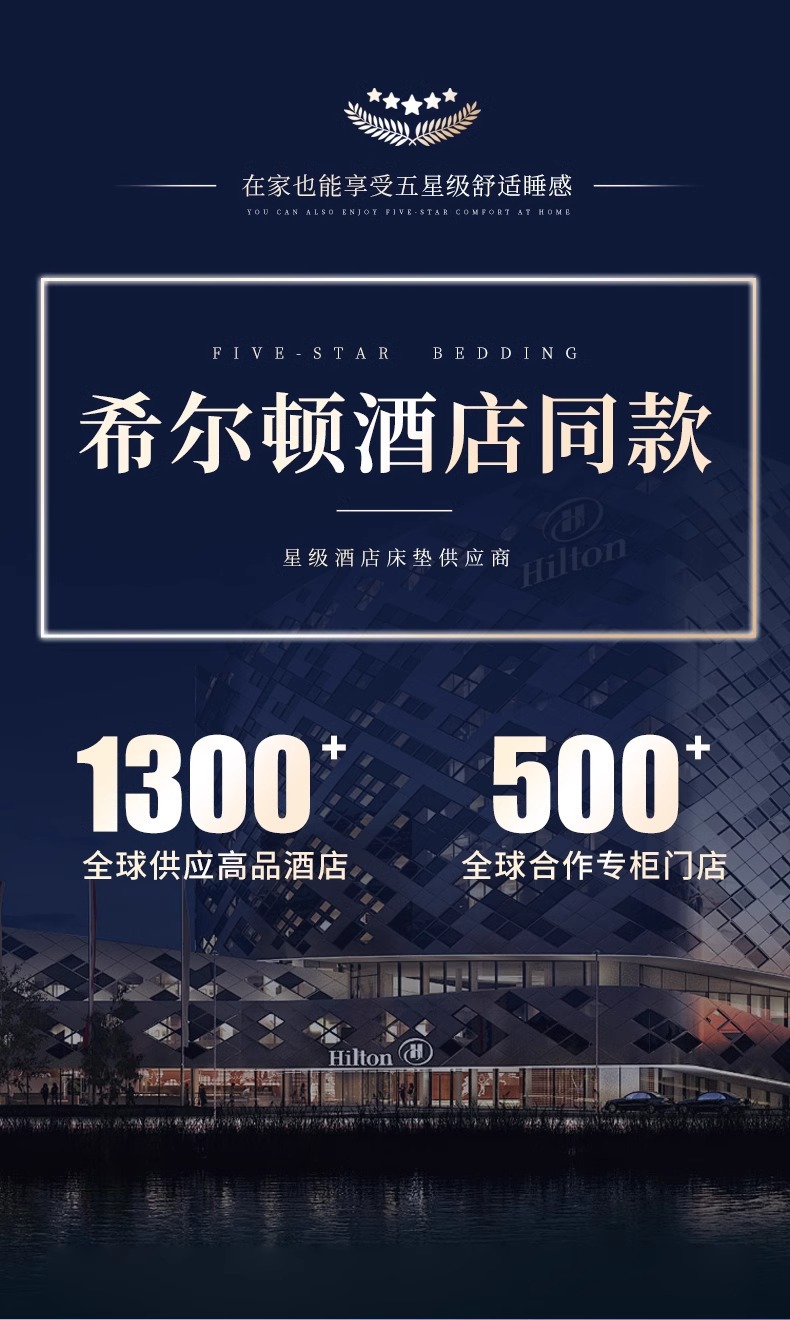 Hilton five-star hotel mattress Home Simmons independent bag elastic memory foam thickened soft pad pic 1