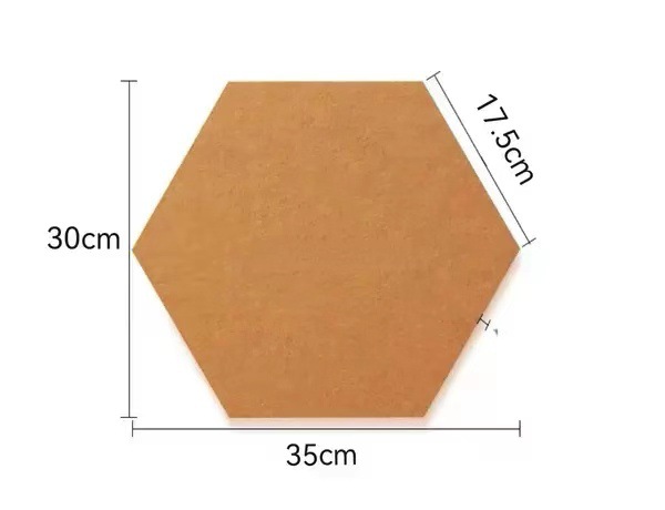 跨境六边形毛毡板自粘墙贴墙面装饰带背胶安装方便创意拼贴详情6