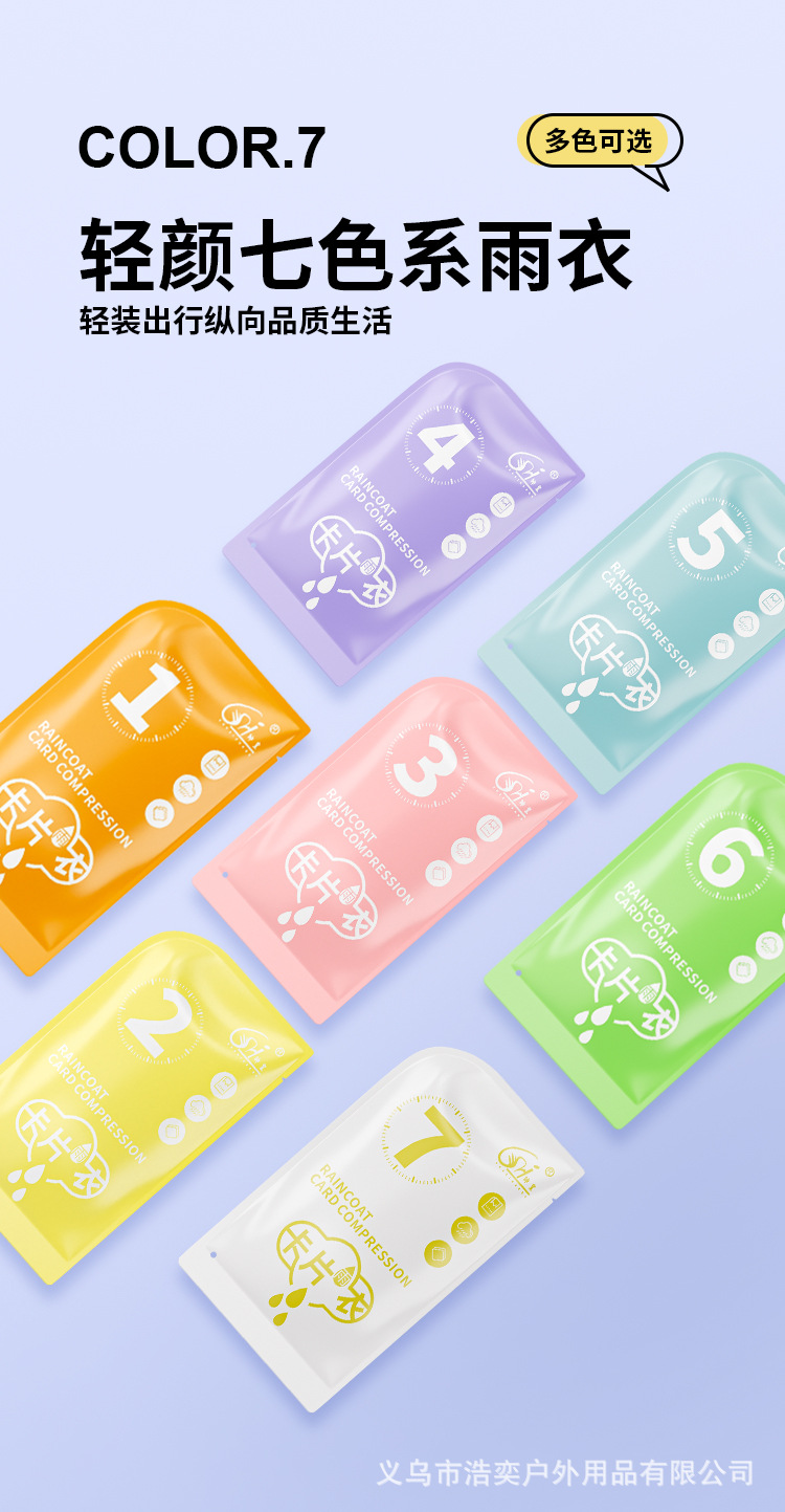 一次性卡片雨衣成人加厚全身防暴雨旅行便携户外登山上学防水现货详情4