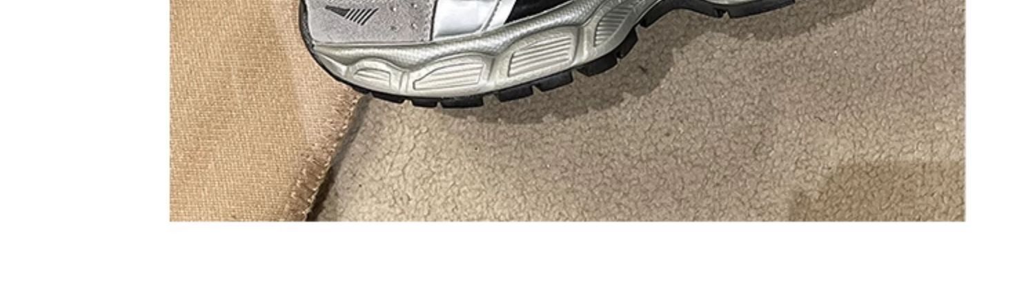 老爹鞋女2025春季新款厚底圆头网面休闲女鞋银色潮牌时尚运动鞋详情26