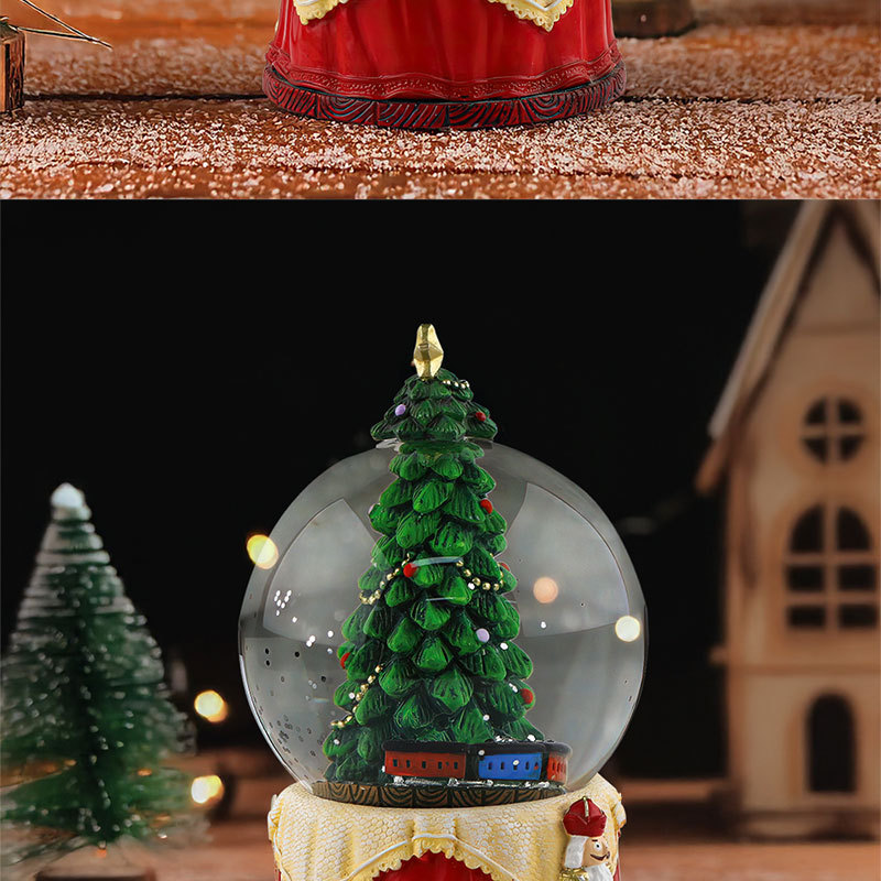 现货圣诞水晶球雪球静态摆件圣诞小屋雪花球桌面窗台节日装饰礼物详情11