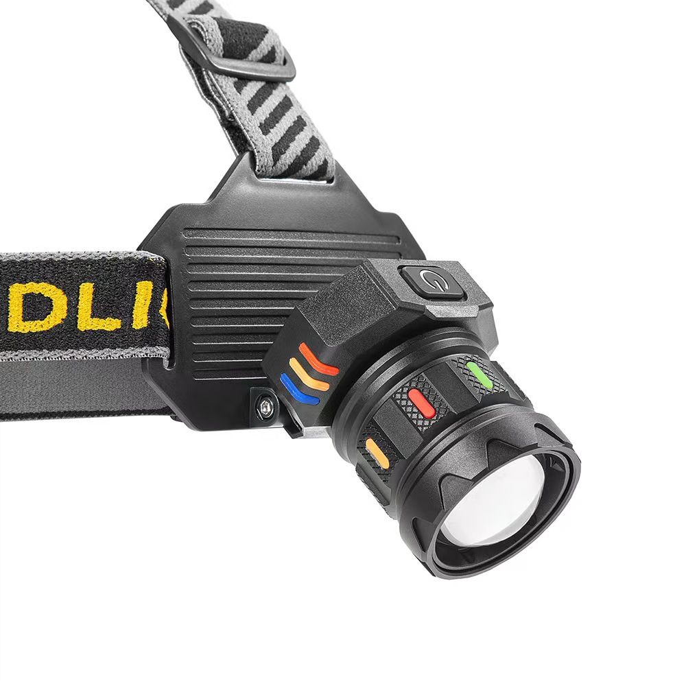 跨境新款白激光强光头灯USB充电户外变焦远射头灯东背部红光警示L详情6
