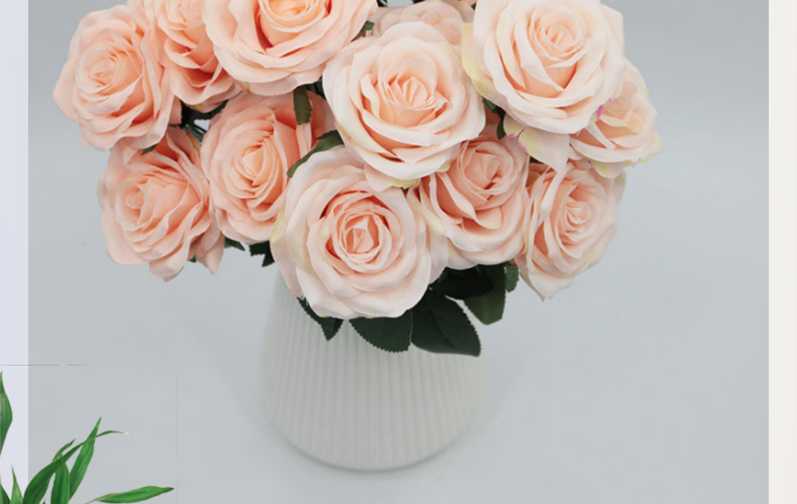 10头钻石玫瑰仿真花大把花束仿真卷边玫瑰花婚礼装饰绢花假花批发详情2