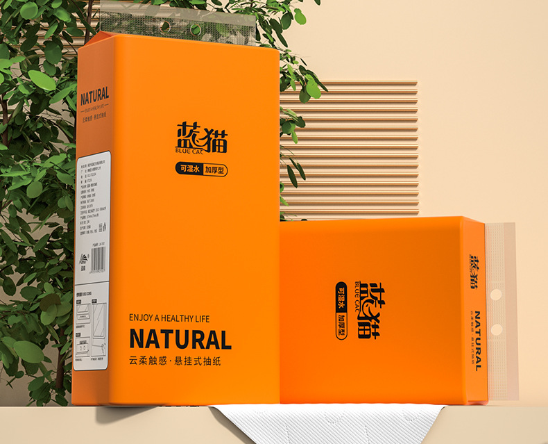 Blue Cat 1,120 large packs of hanging tissues for home use, cost-effective kitchen hanging tissues, hand towels, and toilet paper pic 7