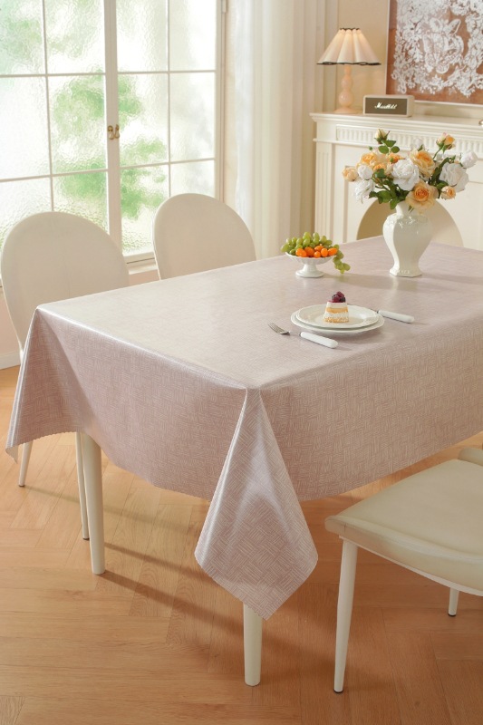 TPU faux linen printed rectangular tablecloth, no-wash, waterproof, oil-proof, heat-resistant, light luxury dining table and coffee table fabric home tablecloth pic 2