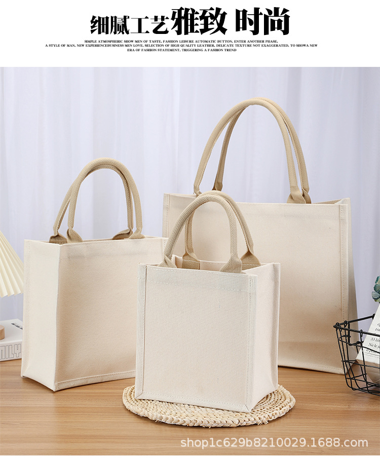 Customized laminated waterproof three-dimensional canvas bags, eco-friendly supermarket shopping bags, gift bags, advertising bags, and printed logos pic 11