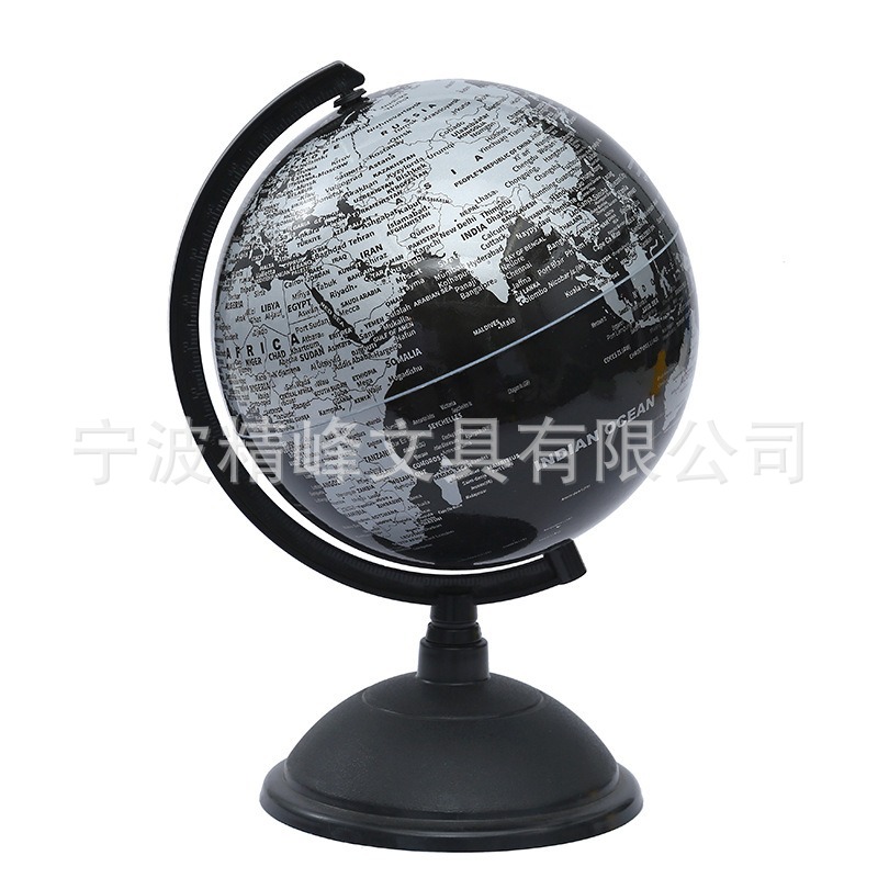 14.2cm英文全塑高清旋转地球仪摆件 跨境热销地理教学地球仪模型详情7