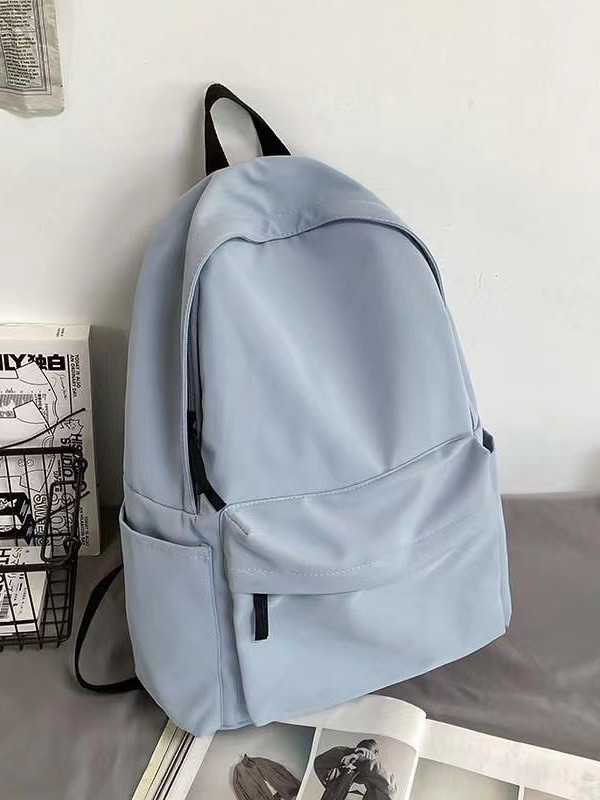 背包女学生百搭ins纯色书包大容量双肩包小学初中高中生大学韩版详情9