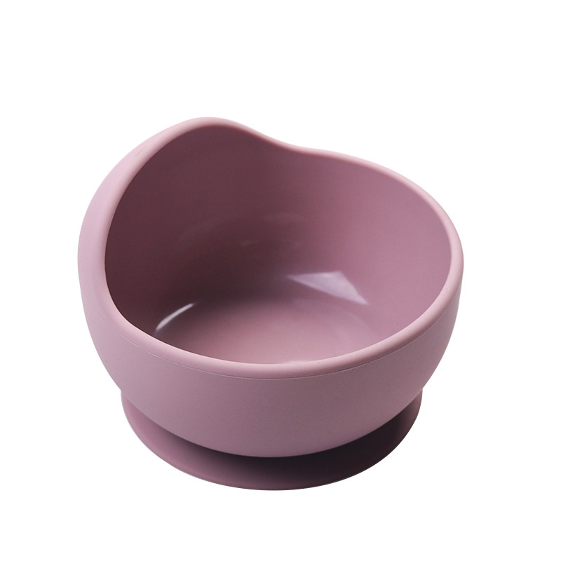 工厂婴儿碗勺硅胶餐具儿童木柄硅胶勺子儿童吸盘碗婴儿硅胶碗详情7