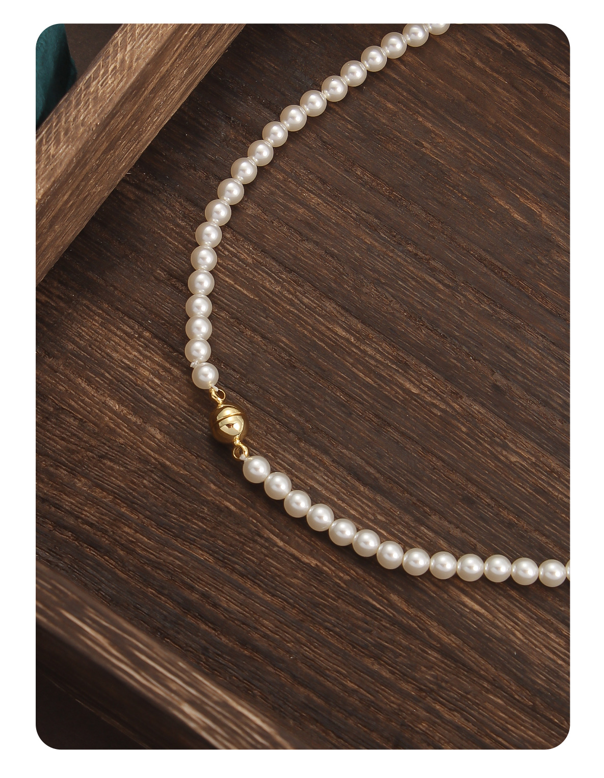 原创磁吸扣珍珠项链新中式龙牌吊坠锁骨链时尚高级感国风项链女详情9