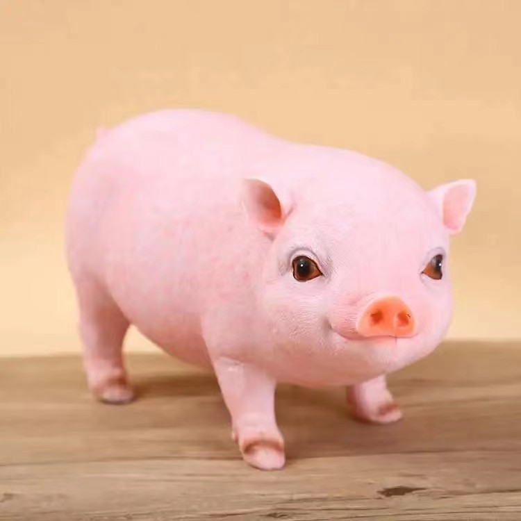 国潮树脂工艺品可爱家居装饰生日礼物仿真12生肖小猪摆件工艺品创意详情8