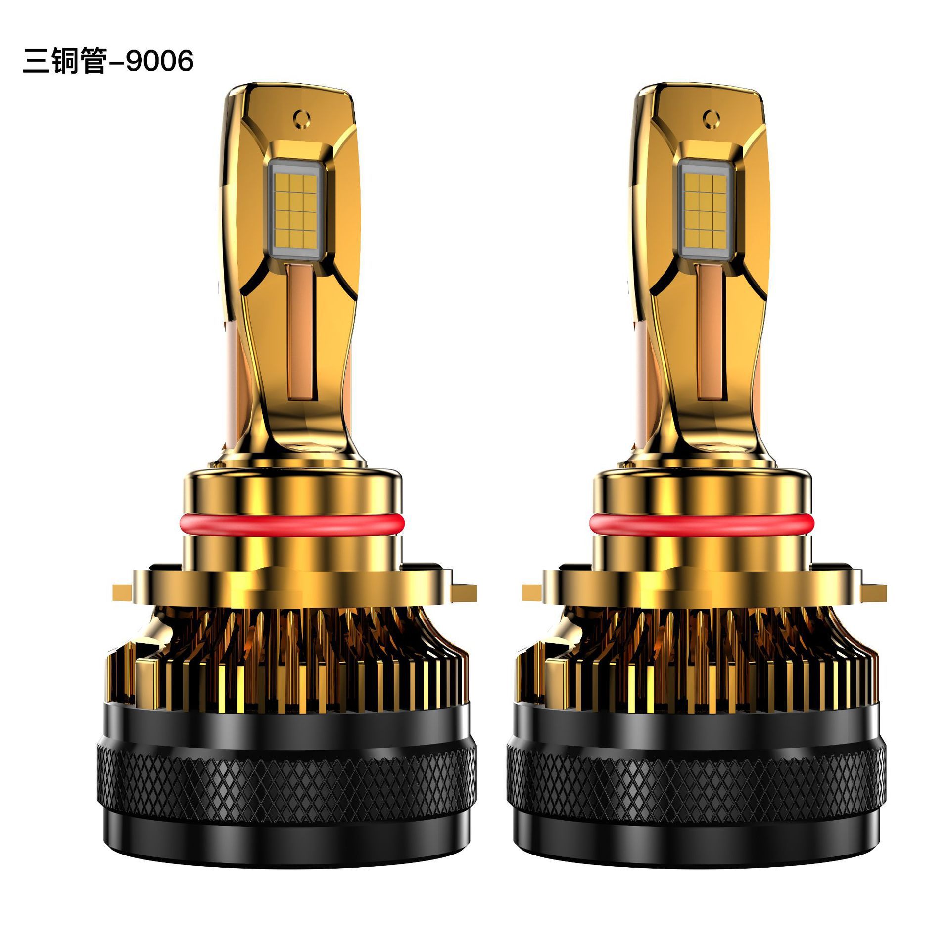 源头厂家汽车配件镀金大功率120W三铜管汽车led灯H1 H4 H7前大灯详情5