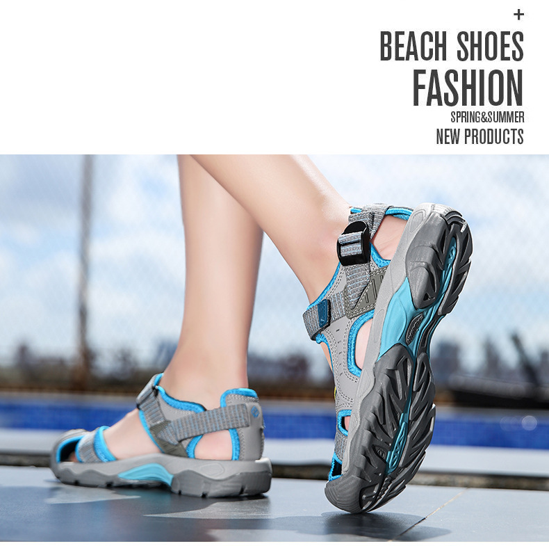 跨境外贸 情侣款 户外凉鞋男女沙滩鞋防滑登山徒步鞋男包头运动鞋详情27