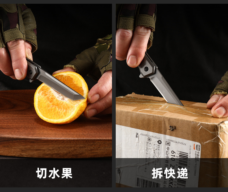 Outdoor camping high-hardness m390 self-defense knife, quick-release stainless steel wholesale folding knife, portable tactical folding knife, creative outdoor equipment pic 17